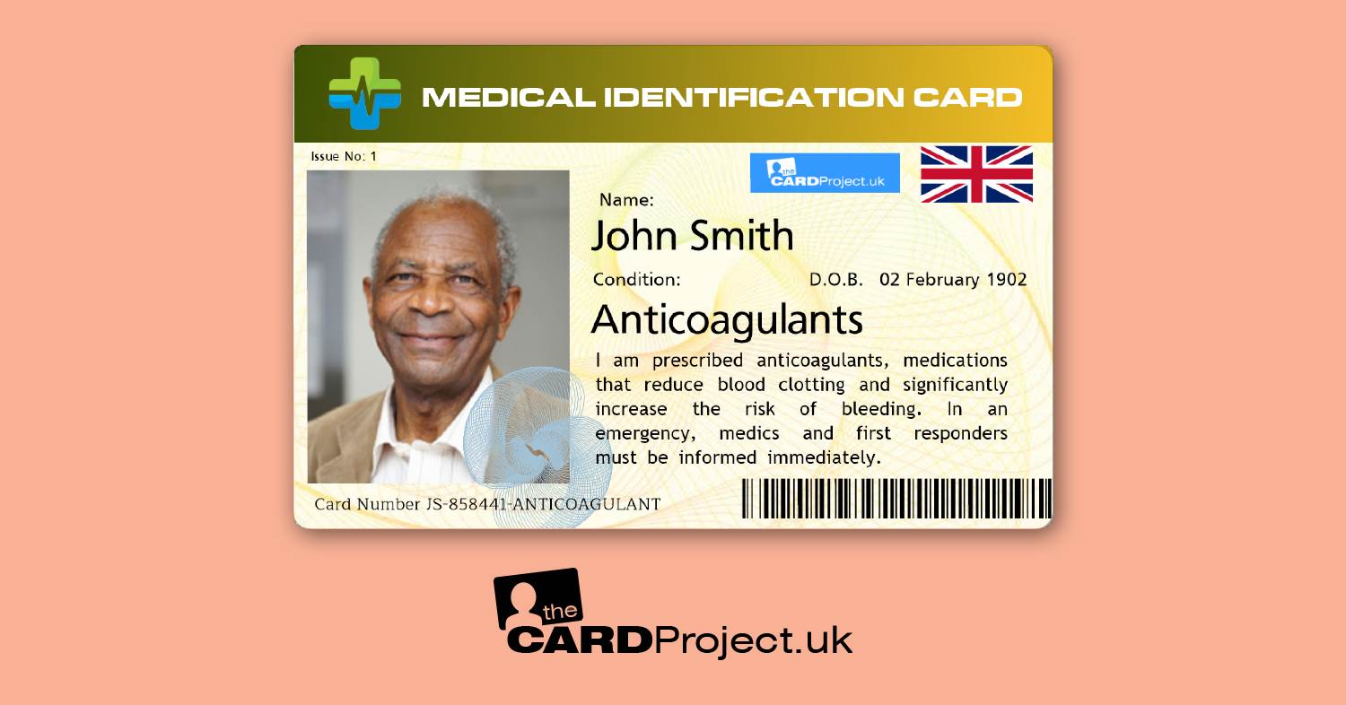Anticoagulant Medical ID Card